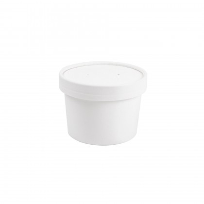 Recipiente com Tampa 240 ml Cart�o Branco