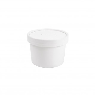 Recipiente com Tampa 240 ml Cart�o Branco
