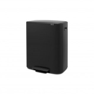 Balde de Lixo c/ Pedal e Balde Interior Bo 60 L Preto Mate