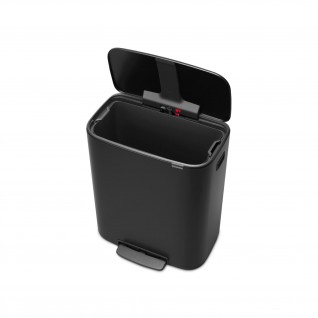 Balde de Lixo c/ Pedal e Balde Interior Bo 60 L Preto Mate