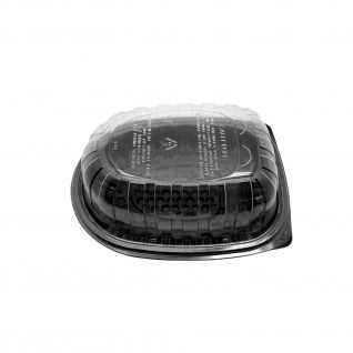 Caixa PP 1200 ml Preta p/ Frango c/ Tampa
